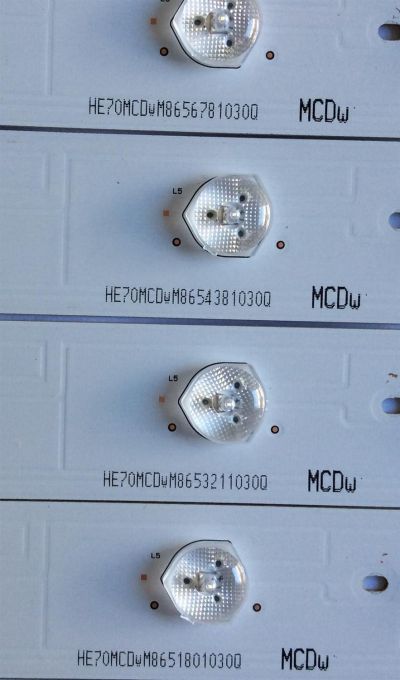 KIT DE LED'S PARA TV (32 PIEZAS) / HISENSE / 1161032 / N93Z66-B1 / HISENSE_70_HD700IU-B41(110)_32X12_3030CN_V1 / PANEL HD700IU-B41(110)\XP\S1\GM\ROH / MODELO 70" - Imagen 2