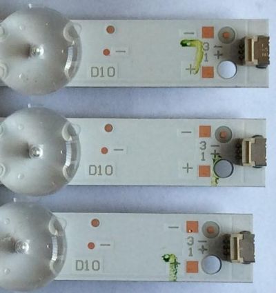 KIT DE LED´S PARA TV ( 3 PIEZAS ) / SHARP / GJ-2K18-430-D310-V2 / 210BZ10D0BCC8BH00D / 18233 / EILG4232F53X / PANEL 430H3-HVN01.U / MODELO LC-43LB601U  - Imagen 2