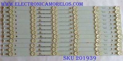 KIT DE LED'S PARA TV (12 PIEZAS) / VIZIO / 500TT43 V4 / 77900 / YX-50024010-2E772-0-B-598 / PANEL TPT500J1 -HVN07.U REV:S600 E / MODELO E50-C1