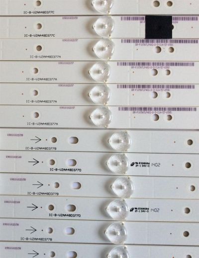 KIT DE LED'S PARA TV (12 PIEZAS) / SHARP / JVC IC-B-VZAA48D377A/B/C/D / IC-B-VZAA48D377 / IC-B-VZAA48D377A / IC-B-VZAA48D377B / IC-B-VZAA48D377C / PANEL LSC480HN03-S01 / MODELOS EM48FTR / LC-48LE551U - Imagen 3
