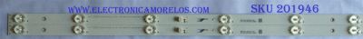 KIT DE LED´S PARA TV ( 2PIEZAS ) / TOSHIBA / YHA-4C-LBM320T-YHU / 070118-3K7XKM / TCL_ODM_32D1600_2X6_3030C_6S1P REV.V2 / PANEL LVW320CSDX E26 V7 / LVW320SDXE26 V55 / MODELO NS-32DR310NA
