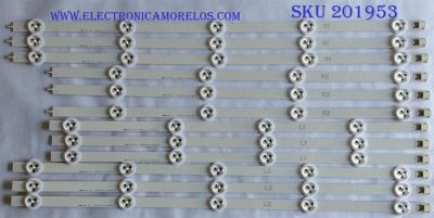 KIT DE LED´S PARA TV ( 12 PIEZAS ) / VIZIO / 6916L-1175A / 6916L-1176A / 6916L-1177A / 6916L-1174A / R1K715LB  / 47"ROW2.1 REV 0.7 1 R2-TYPE / PANEL  LC470DUG(JF)(R1 / MODELO E 470I-AO 