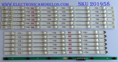 KIT DE LEDS ORIGINAL PARA TV SAMSUNG 12 PIEZAS / NUMERO DE PARTE BN96-39657A  / BN96-39658A  / V6DU-500DCB-R2 / V6DU-500DCA-R2 / PANEL CY-GK050HGHV5H / CY-GK050HGNVFH / DISPLAY V500DJ5-QS1 REV.G2 / MODELO UN50MU6070FXZA / UN50MU6300FXZA
