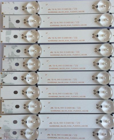 KIT DE LED'S PARA TV / (10 PIEZAS) / HISENSE / 1173547 / SVH550AQ0_REV00_RJW1_7LEDX10_161108 / D3B 108 B1 / PANEL HD550K3U82-K1\S0\GM\ROH / MODELO 55H7D - Imagen 2