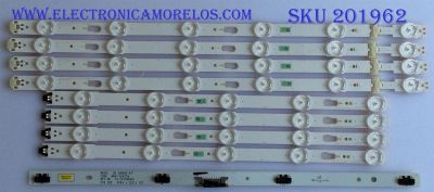 KIT DE LED'S PARA TV (8 PIEZAS) / BN96-38711A / BN96-38712A / 38711A / 38712A / S_5JU6000_43_FL_L6_V1.0_150709_LM41-00172A / PANEL CY-GJ043HGA / MODELO UN43JU640DF