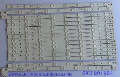 KIT DE LED´S PARA TV ( 16 PIEZAS ) / VIZIO / WT-EL-55UHD-A-V3 / WT-EL-55UHD-B-V3 / WT-EL-55UHD-C-V3 / 0563800502211 / F090N4R(P40)H / PANEL LC550EQK-FGK-831 /  MODELO P552UI-B2 