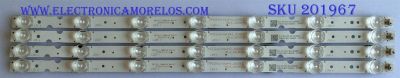 KIT DE LED'S PARA TV (4 PIEZAS) / TCL /  MPEGGIC49LB43_3030F2.1D Z / M-JN-F22 4C-LB4907 / VO.6_20180410 / MODELO 49S325
