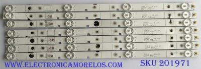 KIT DE LED´S PARA TV HISENSE (7 PIEZAS) NUMERO DE PARTE LB42603 V0 / 1197072 / 6B37 / PANEL'S JHD426N2F71-QL / HV430FHB-N10 / MODELO 43H4E