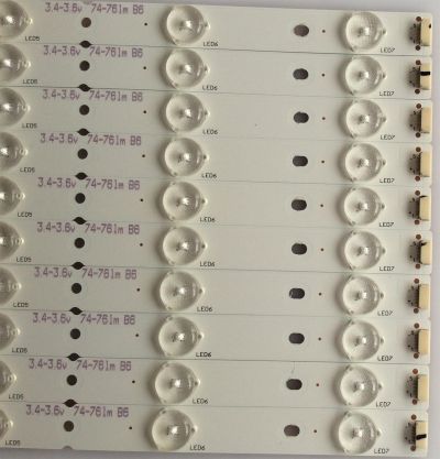 KIT DE LED´S PARA TV ( 10 PIEZAS ) / RCA / IC-A-KJAB50D354 / 3528A / D2B6 ( X ) / 3.4-3.6v 76-761m B6 / PANEL V500HJ1-P01-12V / MODELO 50" / LED50B45RQ - Imagen 2