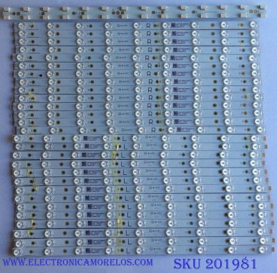 KIT DE LED'S PARA TV VIZIO (28 PIEZAS) / NUMERO DE PARTE LBM550P0205-ET-5 / LBM550P0205-EW-5 / 210BZ09DL43030M11E / 210BZ09DR43030M11E / EVTLBM550P0205-ET-4(L) / LBM550P0205-ET-5(L)(5) / LBM550P0205-EW-5(R)(5) / PANEL TPT550U2-EQLSJA.G / MODELO P55-C1