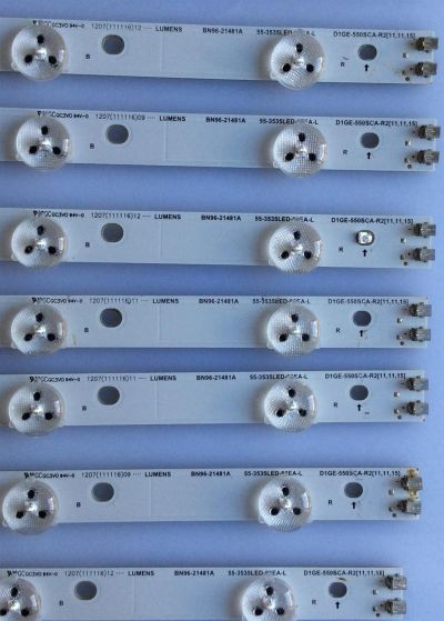 KIT DE LED'S PARA TV / SAMSUNG / BN96-21482A / BN96-21481A / 55-3535LED-98EA-R / 55-3535LED-98EA-L / D1GE-550CB-R2 / PANEL LTJ550HJ07-V / MODELO UN55EH6050F / NOTA IMPORTANTE : KIT CUENTA ORIGINALMENTE 14 PIEZAS ((INCOMPLETO 12PIEZAS))       - Imagen 3