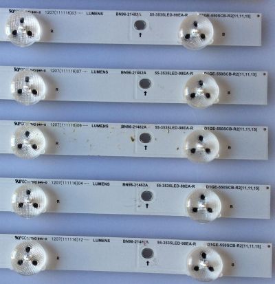 KIT DE LED'S PARA TV / SAMSUNG / BN96-21482A / BN96-21481A / 55-3535LED-98EA-R / 55-3535LED-98EA-L / D1GE-550CB-R2 / PANEL LTJ550HJ07-V / MODELO UN55EH6050F / NOTA IMPORTANTE : KIT CUENTA ORIGINALMENTE 14 PIEZAS ((INCOMPLETO 12PIEZAS))       - Imagen 5