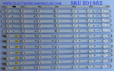 KIT DE LED'S PARA TV / SAMSUNG / BN96-21482A / BN96-21481A / 55-3535LED-98EA-R / 55-3535LED-98EA-L / D1GE-550CB-R2 / PANEL LTJ550HJ07-V / MODELO UN55EH6050F / NOTA IMPORTANTE : KIT CUENTA ORIGINALMENTE 14 PIEZAS ((INCOMPLETO 12PIEZAS))      