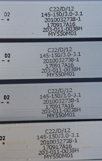 KIT DE LED'S PARA TV (10 PIEZAS) / JVC / 303MY550033 / MY55D06-ZC23AG-02 / 203-011-0038H MY550M01 / MODELO LT-55E770 - Imagen 3