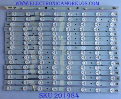KIT DE LED'S PARA TV (16 PIEZAS) / VIZIO / 500TT10 V4 / YX-50015000-1E554 / YX-50015010-1E554 / PANEL TPT500J1 -HVN04 REV.S17TB / MODELO E500I-B1