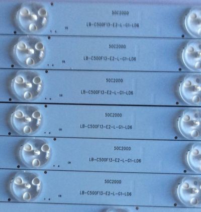 KIT DE LED'S PARA TV  HITACHI / (12 PIEZAS)  / 50C2000 / KHP200537A / LB-C500F13-E2-L-G1-LD6 / MX-50010012-3C572-0-1-499 / PANEL C500FBEZ-A / MODELO LE50H508 - Imagen 3