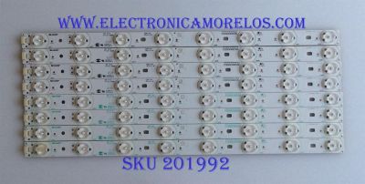 KIT DE LED'S PARA TV (8 PIEZAS) / SHARP /  F102529WCA / SN-AG-CU / HX-S(I).94V-0 / MODELO T42HW08 -QYEV950