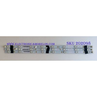 KIT DE LED´S PARA TV ( 3 PIEZAS ) / SHARP / LB32076  V1_00 / 3B755 / MODELO LC-32LE653U
