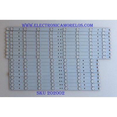 KIT DE LED´S PARA TV ( 18 PIEZAS ) / VIZIO / 50.0 SNB-S150 / 50.0 SNB-C1-L  / 50.0 SNB-C1-R / YMFB45F6BB26-F46 / PANEL TPT500J1-LE1 / MODELO E500I-A1 LTMXNTAN