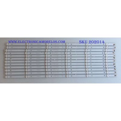 KIT DE LED'S PARA TV (12 PIEZAS) / VIZIO / DLED65CNC 12X6 0002 / 8149010065009 88 / PANEL HV650QUBN9A / MODELO 65"