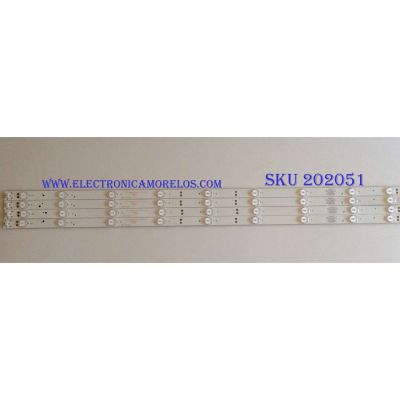 KIT DE LED´S PARA TV ( 4 PIEZAS ) / ELEMENT /  303TH400047 / TFGJ40D09-ZC21FG-02 / PANEL LSC400HN02-G02 / MODELO ELEFW408 P5G5M 