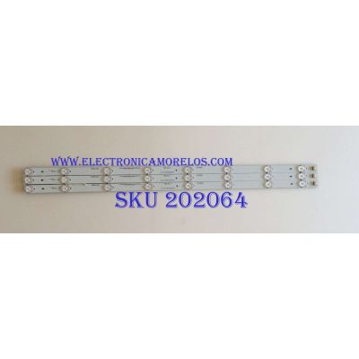 KIT DE LED'S PARA TV ( 3 PIEZAS ) / ELEMENT / IC-B-CNAI32D247 /  M90-A3-J / 21002601 / 4632CL026 /  IC-B-HWBW32D448 / PANEL 72001422, LM315TA-T01 / MODELO ELEFT326 A1400 