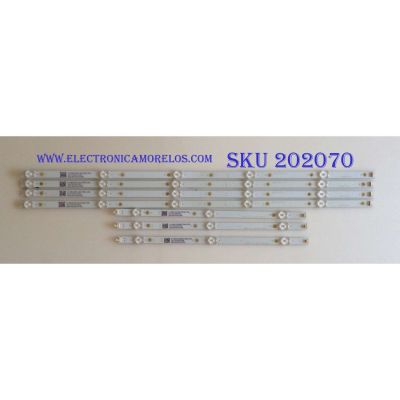 KIT DE LED'S PARA TV ( 7 PIEZAS ) / SHARP / LB50091 V1_00 / LB50091 V0_00 / 17253A 81010 / 210BZ05DLB33DBL00L / 4E697000005E / 210BZ03DRB33DBL00L / 4E697000007E / E465853 / PANEL TPT500J1-HVN07.U REV:S500AH / MODELO LC-50LB601U
