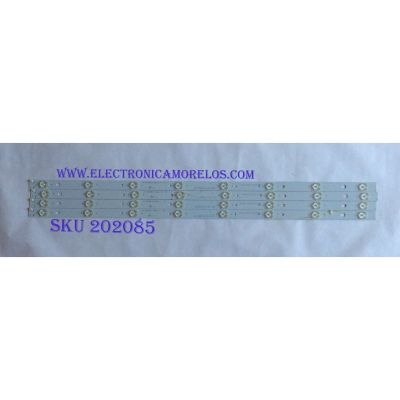 KIT DE LED'S PARA TV ( 4 PIEZAS ) / HITACHI / LB-C390X14-E3-A-G1-RF1 / RF-AC390E32-0801S-11 A4 / PANEL C390X15-E4-A / MODELO LE39A309 