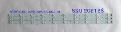 KIT DE LED´S PARA TV SEIKI ((3 PIEZAS)) / 303BL315031 / GMBL315D10-ZC14F-02 / PANEL T320HVN01.0 / MODELO SE32FY22