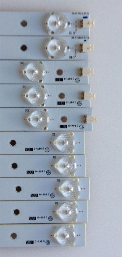 KIT DE LED'S PARA TV (10 PIEZZAS) / VIZIO / 39.0-D510-L-C2 / 39.0-D510-R-C2 / PANEL TPT390J1 HJ1L02 REV:SC1L / MODELO E390-A1  - Imagen 3