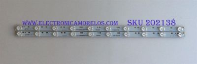KIT DE LED'S PARA TV QUASAR / SCEPTRE (2 PIEZAS) / NUMERO DE PARTE 5.08.320210B / D127-E-C / Y5D025 / PANEL CN32HB / CN32HB735 / MODELOS SQ3200 / X325BV-FMDR / X325BV-FMQC