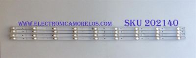 KIT DE LED´S PARA TV ( 4 PIEZAS ) / HISENSE / L2_E0_XAM_S9_1_R1.0_RBQ_150_LM41-00603A  / 1200600  / PANEL HD500S1U51\XP\GM\ROH / MODELOS 50R6E / LC-50Q7030U / LC-50Q620U