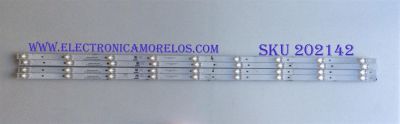 KIT DE LED´S PARA TV ( 4 PIEZAS ) /  HISENSE / CRH-BK50S1U51S3030T040979G-REV1.0 B / M13AY162J21D82R-B1 / 213417 / PANEL V500DJ6-QE1 / MODELO 50H6E