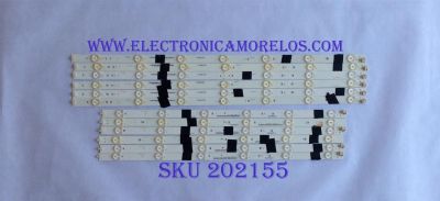 KIT DE LED'S PARA TV (12 PIEZAS) / SHARP / IC-C-VZAA55D487A /  IC-B-VZAA55D487B / IC-B-VZAA55D487E / PANEL LSC550HN02-F01 / MODELO LC-55LE653U