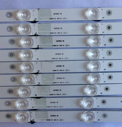KIT DE LED'S PARA TV (9 PIEZAS) / HISENSE / LB75022 V0 / 1197827 / E469119 / PANEL  HD750M7U71-L1\S1\GM\ROH / MODELO 75" - Imagen 3