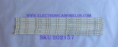 KIT DE LED'S PARA TV (9 PIEZAS) / HISENSE / LB75022 V0 / 1197827 / E469119 / PANEL  HD750M7U71-L1\S1\GM\ROH / MODELO 75"