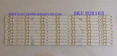 KIT DE LED'S PARA TV (10 PIEZAS) / SHARP / 1173547 / SVH550AQ0_REV00_RJW1_7LEDX10_161108 / PC64438 / PANEL HD550K3U82-K1 / MODELO LC-55LBU591U
