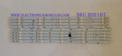 KIT DE LED'S PARA TV (9 PIEZAS) / VIZIO / 09810108CD01 / LB55118 V0_00 / PANEL LSC550FN11-801 / MODELO D55-E0