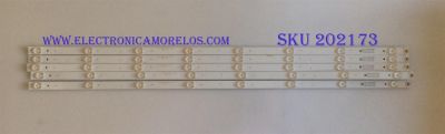 KIT DE LED´S PARA TV ( 5 PIEZAS ) / LG / 344761000018000 /RF-EG430E32-0801S-13 A0 / 2790643 R7926 2151 200 / PANEL BOEI430WU1 / MODELO 43LJ500M-UB
