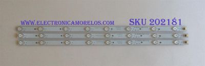 KIT DE LED'S PARA TV (3 PIEZAS) / RF-BS320E32-0801S-07 / T100-K07-3.0-3.2 / 4632DB019 / PANEL HV320FHB-N00 / MODELO LED32YC1600UA