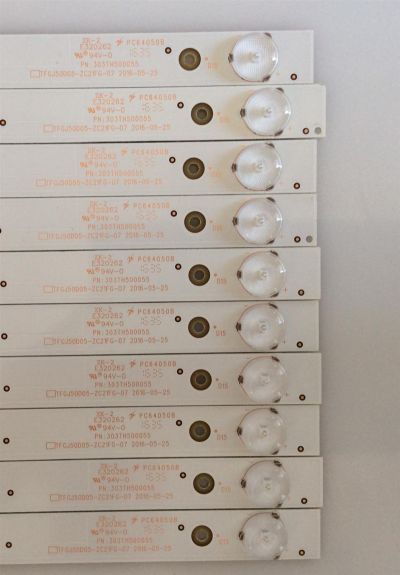 KIT DE LED'S PARA TV ELEMENT ((10 PIEZAS)) / NUMERO DE PARTE TFGJ50D05-ZC21FG-07 / 303TH500055 / PANEL V500HJ1-PE8 REV.C7 / MODELOS ELEFT506 P6C0M  / ELEFW5016 - Imagen 2