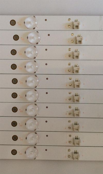 KIT DE LED'S PARA TV ELEMENT ((10 PIEZAS)) / NUMERO DE PARTE TFGJ50D05-ZC21FG-07 / 303TH500055 / PANEL V500HJ1-PE8 REV.C7 / MODELOS ELEFT506 P6C0M  / ELEFW5016 - Imagen 3