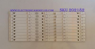 KIT DE LED'S PARA TV ELEMENT ((10 PIEZAS)) / NUMERO DE PARTE TFGJ50D05-ZC21FG-07 / 303TH500055 / PANEL V500HJ1-PE8 REV.C7 / MODELOS ELEFT506 P6C0M  / ELEFW5016