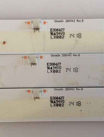 KIT DE LED'S PARA TV ( 3 PIEZAS ) / INSIGNIA / 2447620120T / SHINEON  2D01142  REV.B / PANEL BOEI320WX1 / MODELO NS-32D312NA15  - Imagen 4