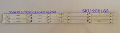 KIT DE LED'S PARA TV ( 3 PIEZAS ) / INSIGNIA / 2447620120T / SHINEON  2D01142  REV.B / PANEL BOEI320WX1 / MODELO NS-32D312NA15 