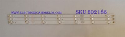 KIT DE LED'S PARA TV ( 3 PIEZAS ) / 303TH320050 / TFGJ32D07-ZC21FG-11 / PANEL T320-DXB-DLED / MODELO 32'' 