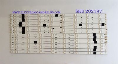 KIT DE LED'S PARA TV (16 PIEZAS) / JVC / IC-C-VZAA65D390A / IC-D-VZAA65D390B / IC-D-VZAA65D390C / 098101022173 / 098101022174 / 098101022175 / MODELO EM65FTR