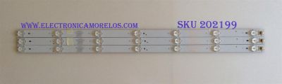 KIT DE LED'S PARA TV (3PIEZAS) / WESTINGHOUSE / 303AK320033 / AHKK32D07-ZC15F-02AK320M10 / 2010010264-1 / PANEL ZC-532AK320M10 / MODELO DW32HB1120