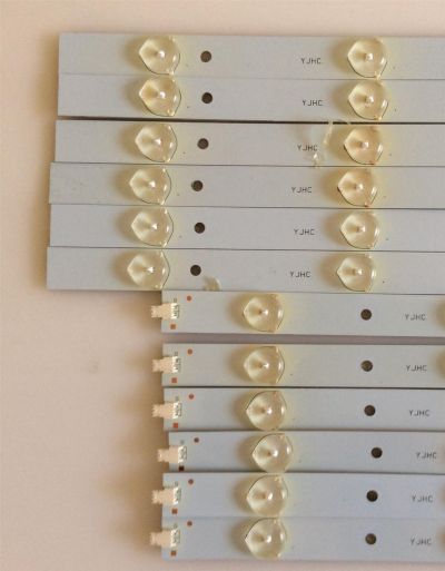 KIT DE LED'S PARA TV (12 PIEZAS) / YJHC.. / PANEL SM480SCA04 / MODELO AET48400FWD - Imagen 2