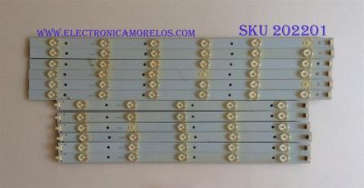 KIT DE LED'S PARA TV (12 PIEZAS) / YJHC.. / PANEL SM480SCA04 / MODELO AET48400FWD